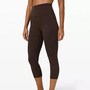 Lululemon Align High Rise Crop 21" Nulu Size 6 🤎 French Press Brown